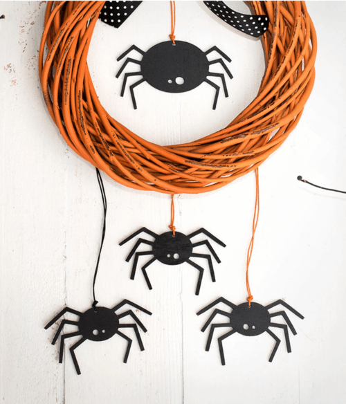 spider wreath for door decor