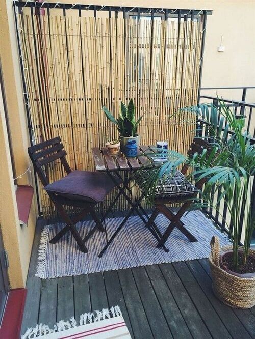 bamboo privacy screen for balcony