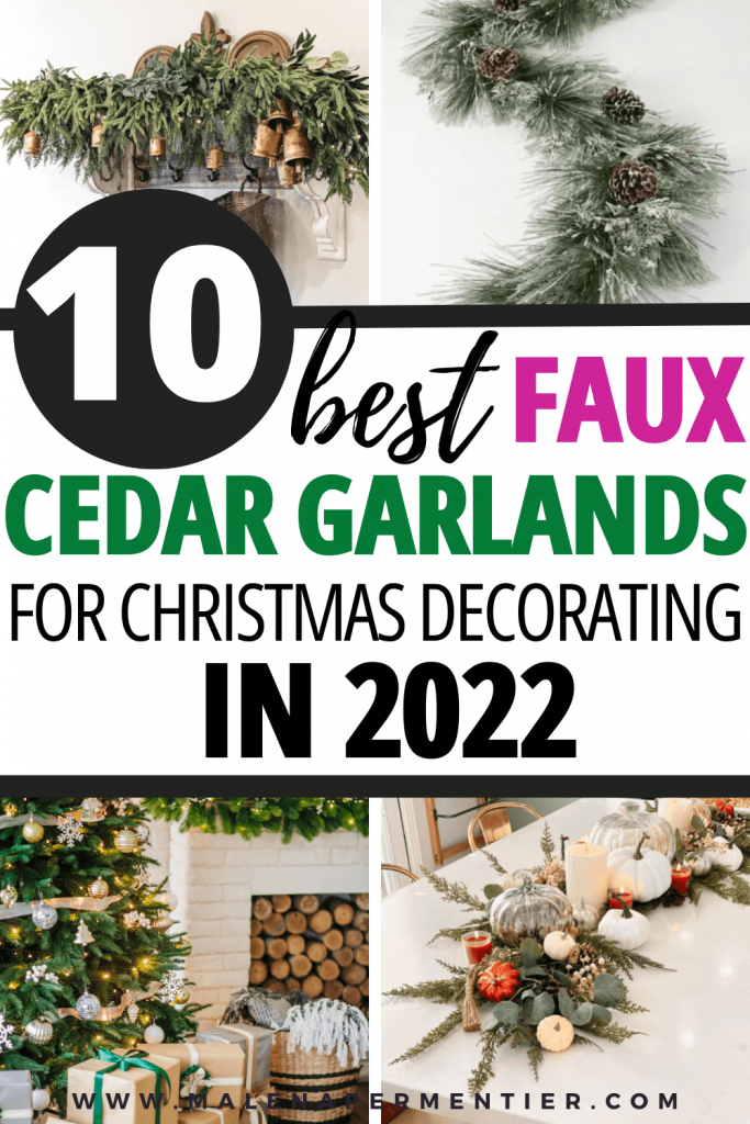 best faux cedar garland for christmas decorating