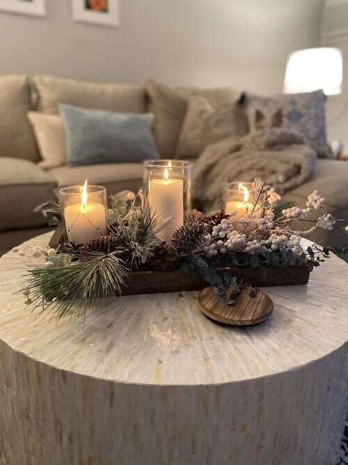 coffee table decor ideas for christmas