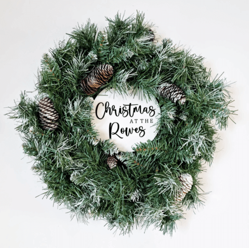 personalized christmas wreaths