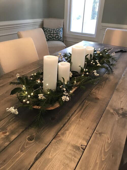 rustic christmas centerpiece