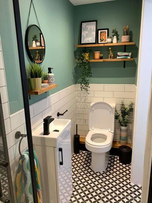 sage green bathroom