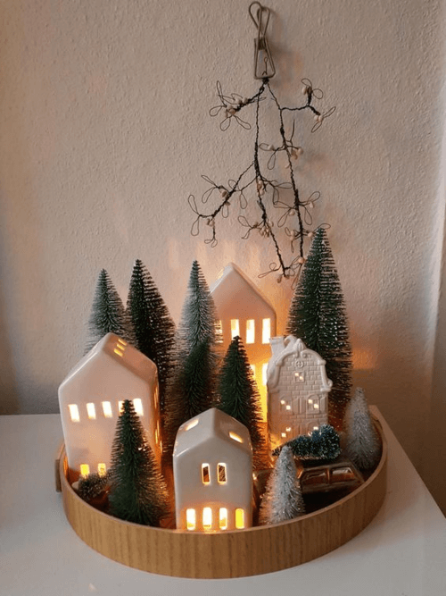 Christmas tray decor