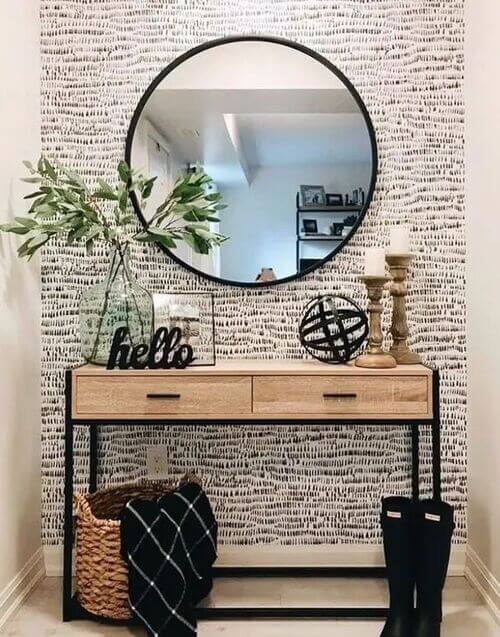 entry table wall decor