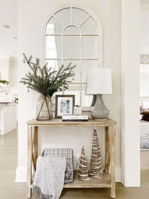 farmhouse entryway table decor