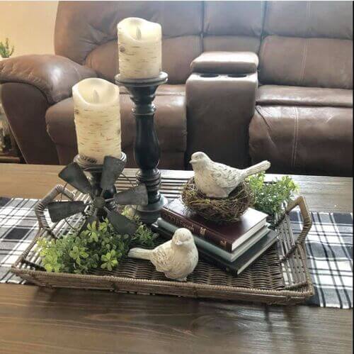 coffee table spring decor