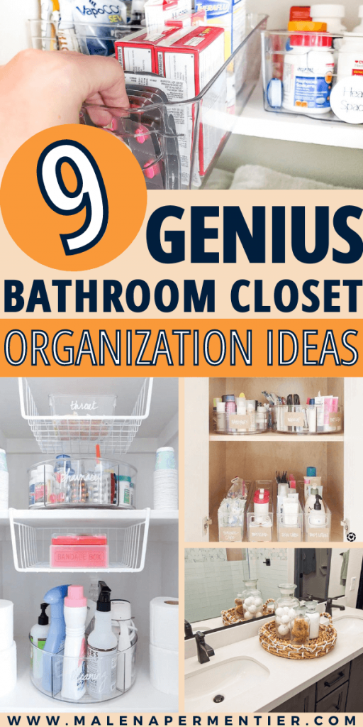 diy bathroom closet organization ideas