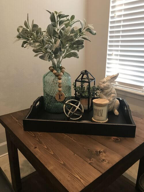 end table decor for spring