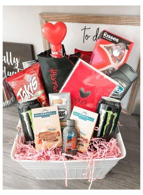 valentine gift basket ideas for him