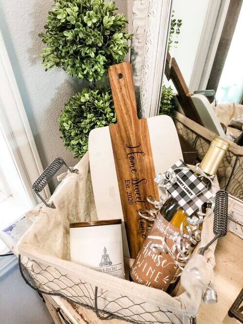 Cutting board gift basket ideas