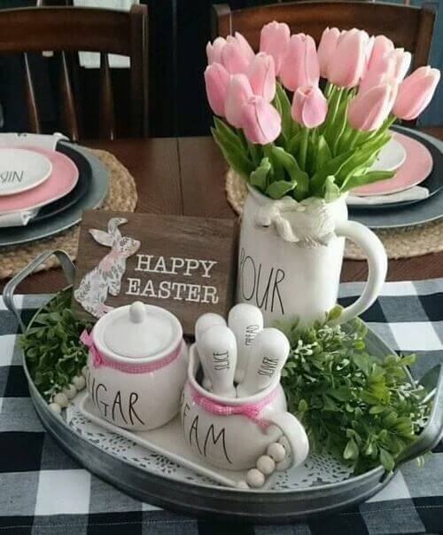 easter tray decor