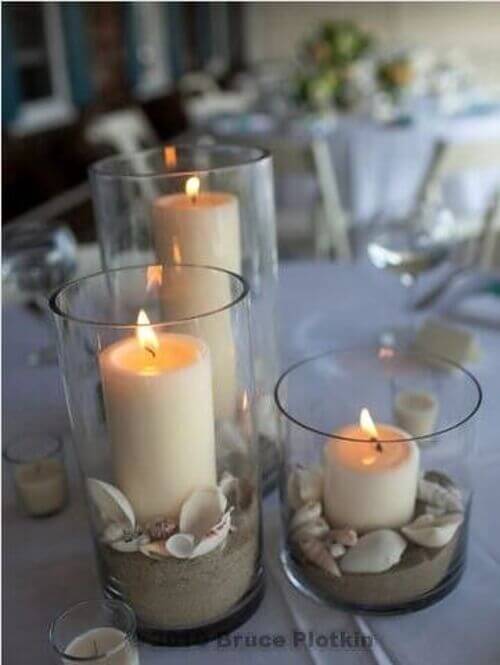 simple candle centerpieces