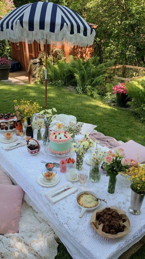 backyard birthday picnic