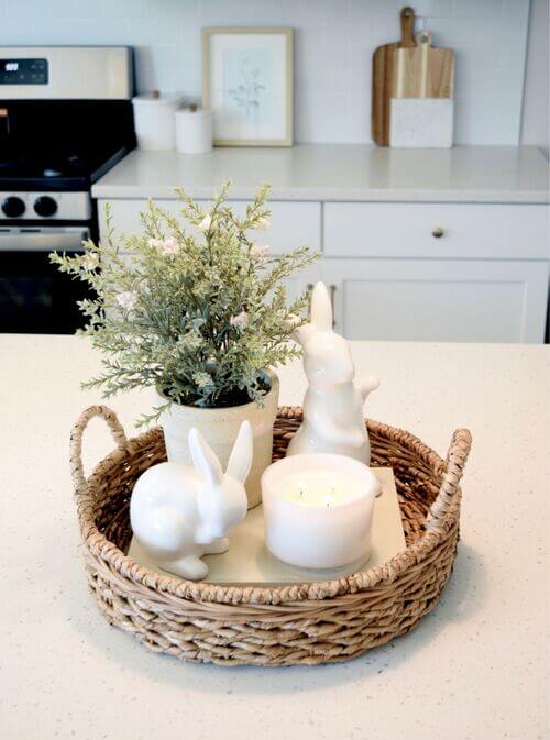 decorate kitchen counter for easter
