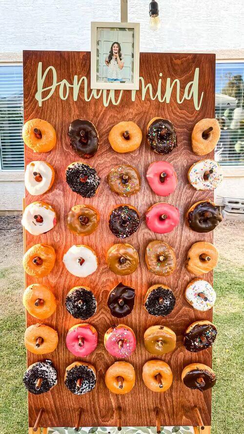 donut mind wall grad party