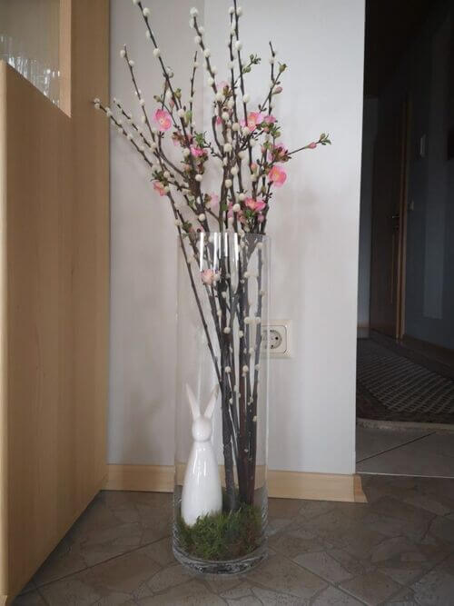 easter decor with vase