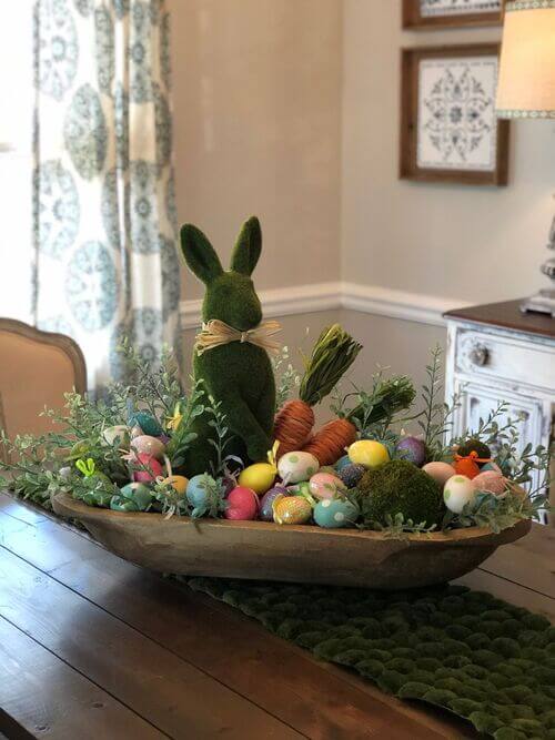 easter dough bowl centerpiece