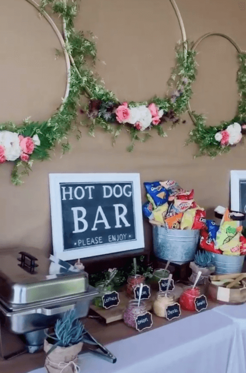 grad party hot dog station