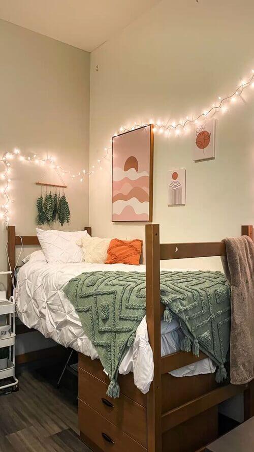 gray and orange dorm