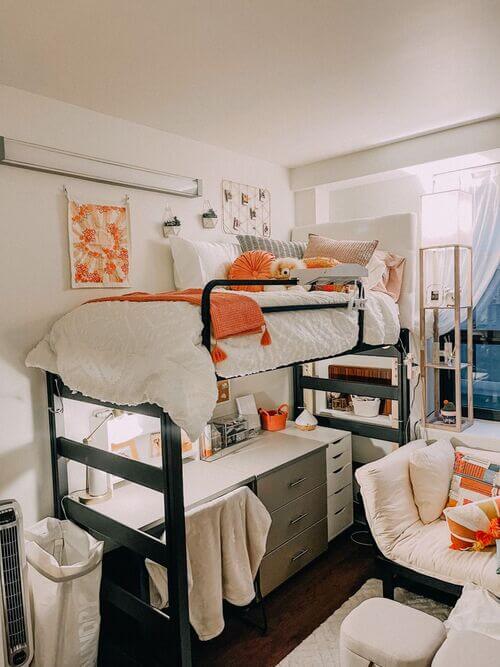orange and neutral dorm
