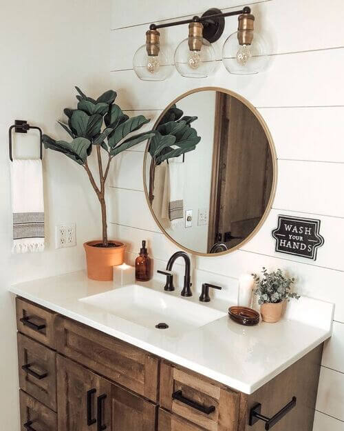 bathroom counter decor