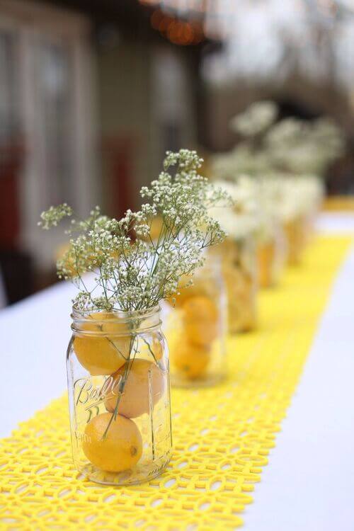 lemon centerpiece for outdoor