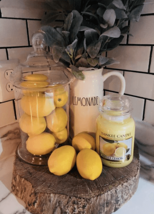lemon decor for kitchen counter