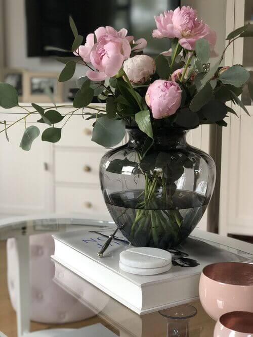 peonies in a vase for summer