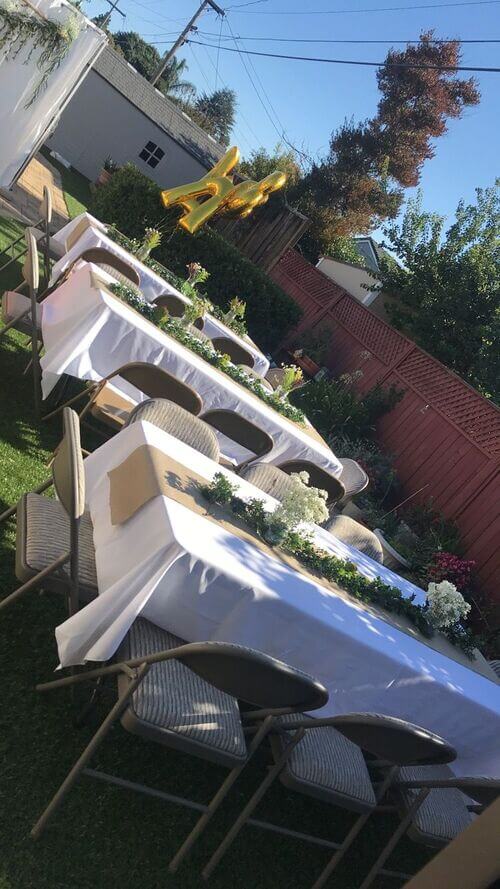 backyard grad party table ideas