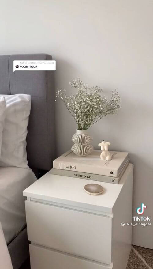 bedside table styling