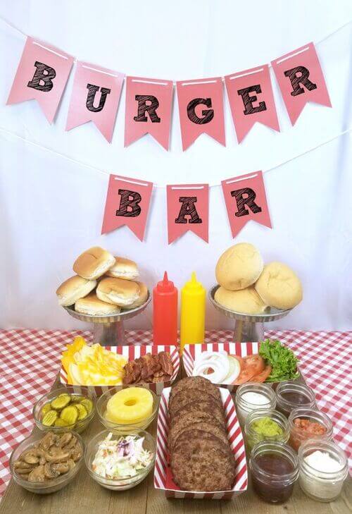 burger bar for fourth of july