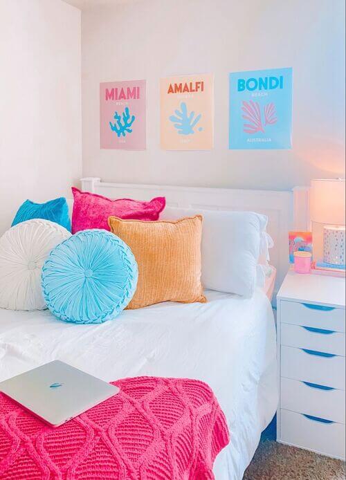 dorm with trendy colors