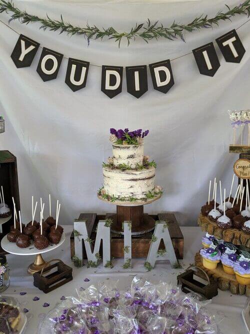 graduation dessert table