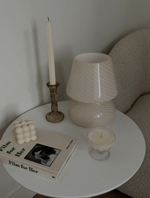 minimalist chic bedside table
