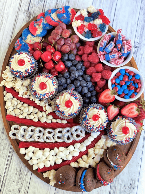 patriotic snack board