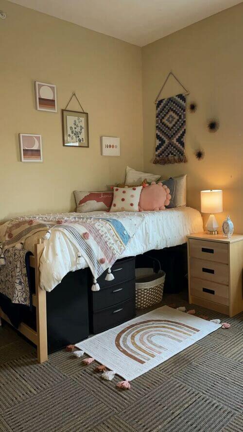 simple earthy dorm