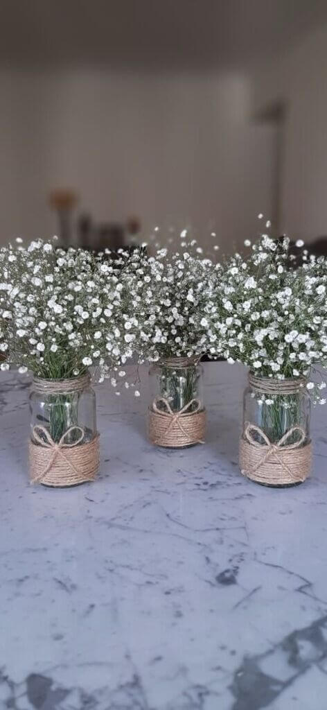 simple mason jar centerpieces