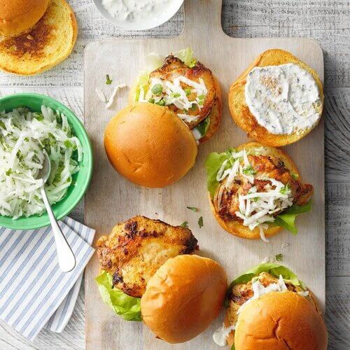 Tandoori Masala Chicken Sandwiches