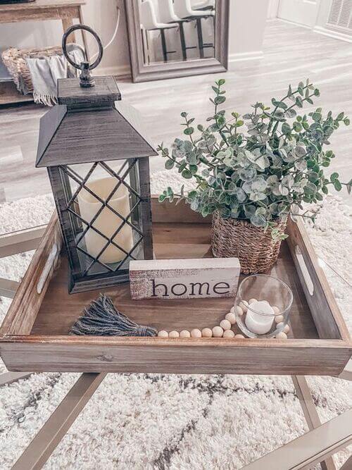 farmhouse coffee table decor