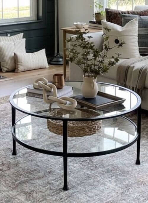 glass coffee table decor