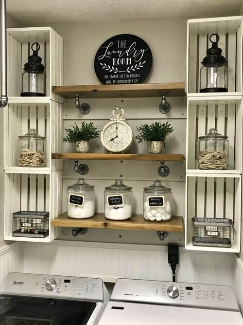 laundry room shelves