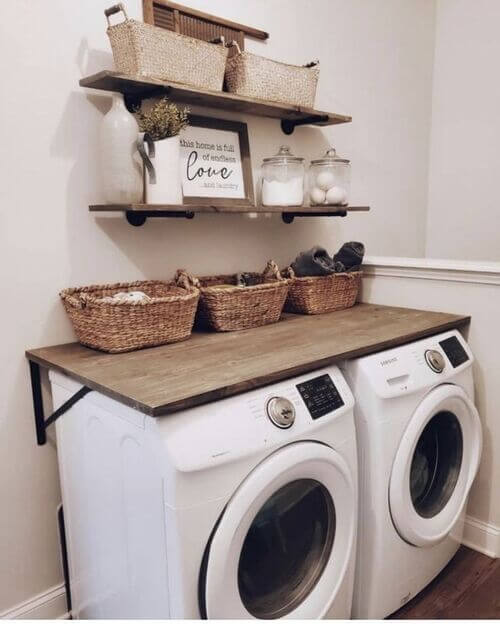 organizing laundry room