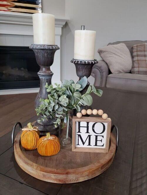 simple coffee table decor seasonal