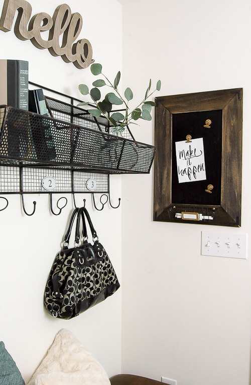 DIY Magnetic Chalkboard Message Board