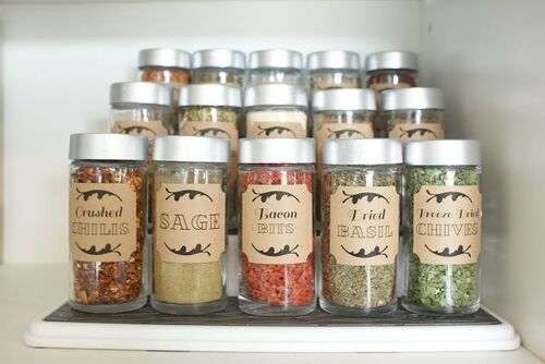 Dollar Store Spice Cupboard