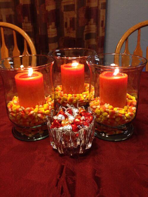 candy corn centerpiece ideas