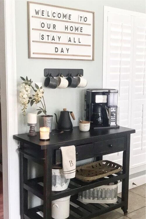 coffee bar at home