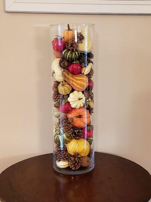 cylinder vase fall centerpiece