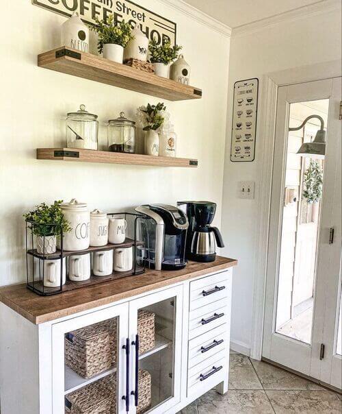 diy coffee bar cabinet